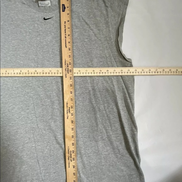 Vintage 1990s Nike Center Check Middle Swoosh Tank Top T-Shirt Grey XL White Tag - Picture 3 of 5
